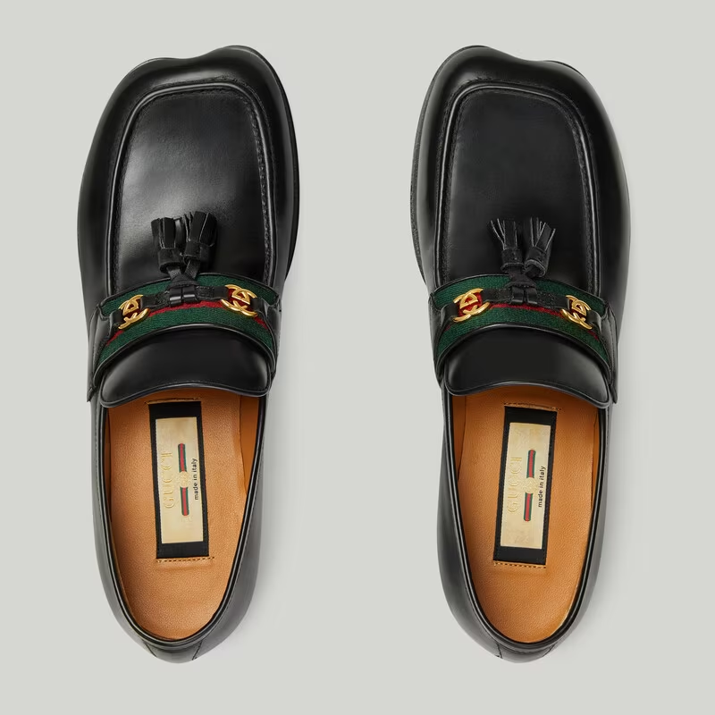 WOMEN'S LOAFER WITH WEB INTERLOCKING G